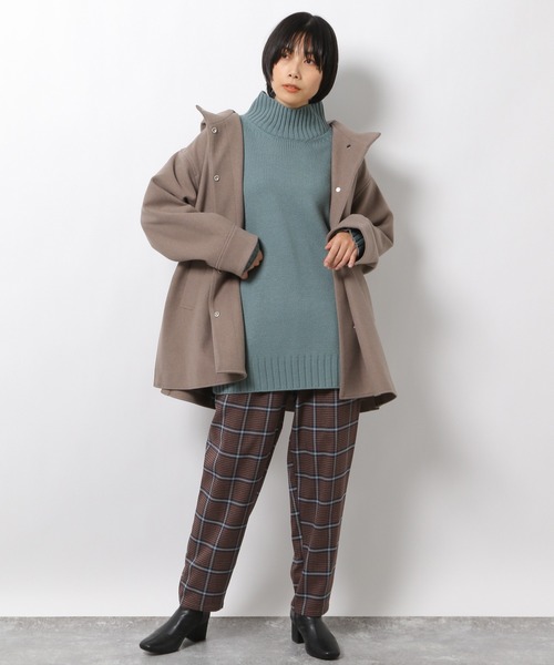 LAKOLE(ラコレ)の「ウーリーテックフーデッドポンチョコート / 255800(ポンチョ・レディース・ベージュ/サンドグレー/アイボリー・SMALL/MEDIUM)」の5枚目の写真