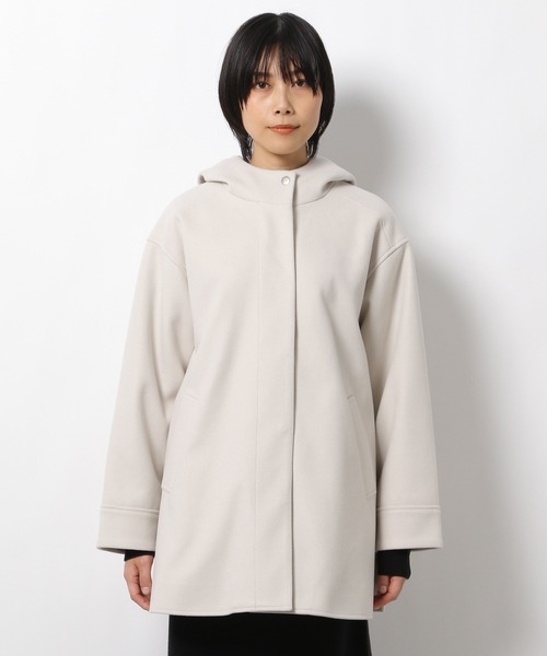 LAKOLE(ラコレ)の「ウーリーテックフーデッドポンチョコート / 255800(ポンチョ・レディース・ベージュ/サンドグレー/アイボリー・SMALL/MEDIUM)」の7枚目の写真