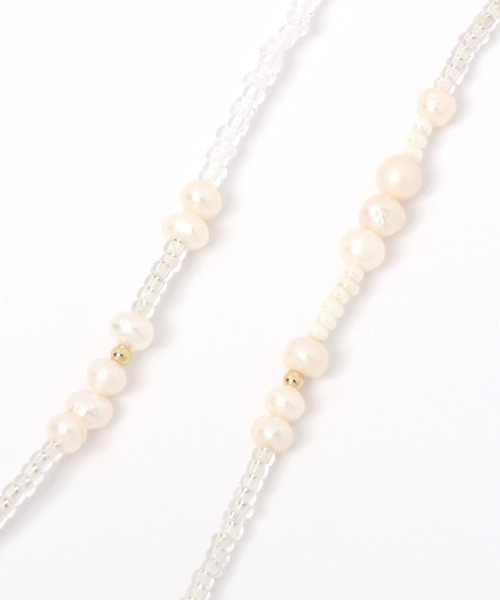LEPSIM（レプシィム）の「淡水パールビーズネックレス　259306（ネックレス・レディース・ベージュ/アイボリー/マルチ・ONE SIZE）」の4枚目の写真