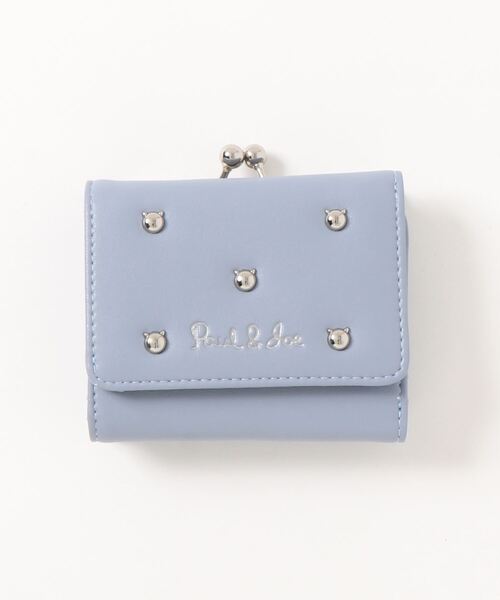 PAUL & JOE ACCESSOIRES(ポールアンドジョーアクセソワ)の「【PAUL & JOE ACCESSOIRES /ポール アンド ジョー アクセソワ 】 キャットスタッズ がま口ミニウォレット(財布・レディース・ブラック/ブルー/ミント・FREE)」の1枚目の写真