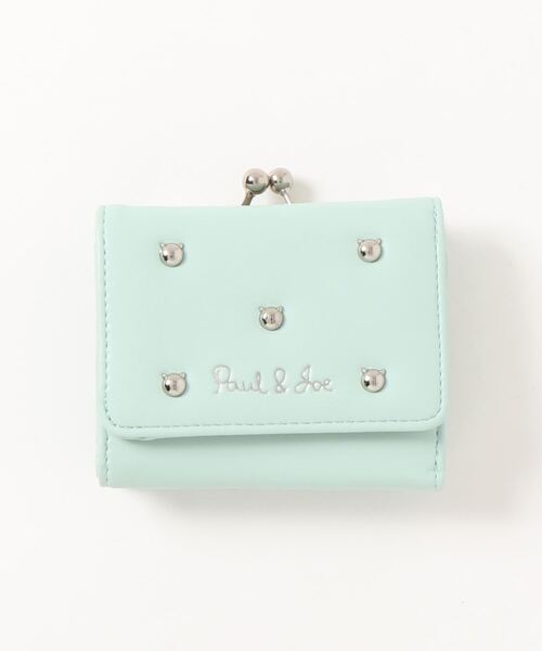 PAUL & JOE ACCESSOIRES(ポールアンドジョーアクセソワ)の「【PAUL & JOE ACCESSOIRES /ポール アンド ジョー アクセソワ 】 キャットスタッズ がま口ミニウォレット(財布・レディース・ブラック/ブルー/ミント・FREE)」の3枚目の写真