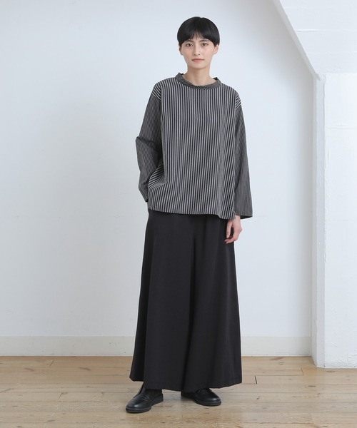 Plantation（プランテーション）の「ストライプシャツ/ブラウス（シャツ/ブラウス・レディース・ブルー/ホワイト/ダークグレー・M size）」の8枚目の写真