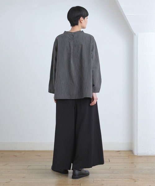 Plantation（プランテーション）の「ストライプシャツ/ブラウス（シャツ/ブラウス・レディース・ブルー/ホワイト/ダークグレー・M size）」の7枚目の写真