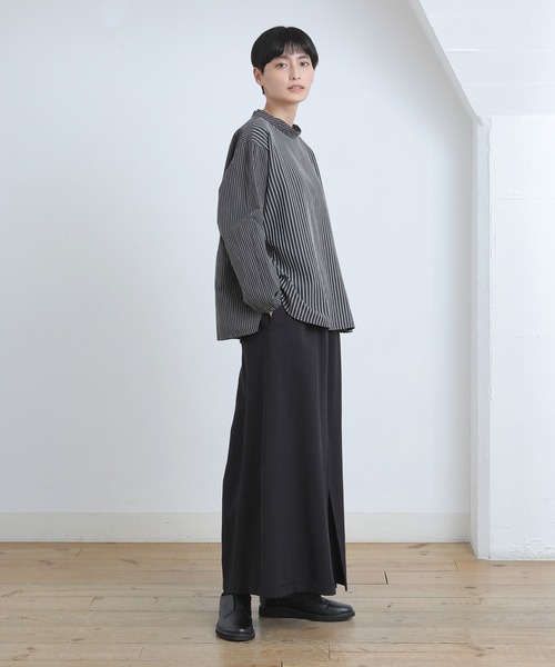 Plantation（プランテーション）の「ストライプシャツ/ブラウス（シャツ/ブラウス・レディース・ブルー/ホワイト/ダークグレー・M size）」の6枚目の写真