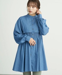 earth music&ecology | デニムシャーリングミニワンピース(ワンピース)