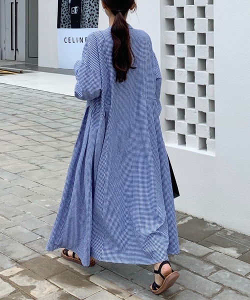 値下げ中　スタンドカラーノースリーブシャツワンピース　ブラック　ハグオーワー ノースリーブワンピース 前開き 前ボタン シャツワンピース