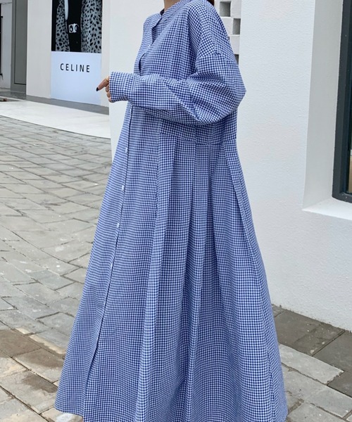 Diosfront（ディオスフロント）の「スタンドカラーギンガムチェック