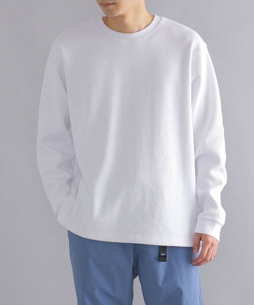 SHIPS（シップス）の「【WEB限定】SHIPS: ヘビーウェイト サーマル カットソー（Tシャツ/カットソー・メンズ・グレー/ライトホワイト/ブラック・MEDIUM/SMALL/LARGE/X-LARGE）」の2枚目の写真