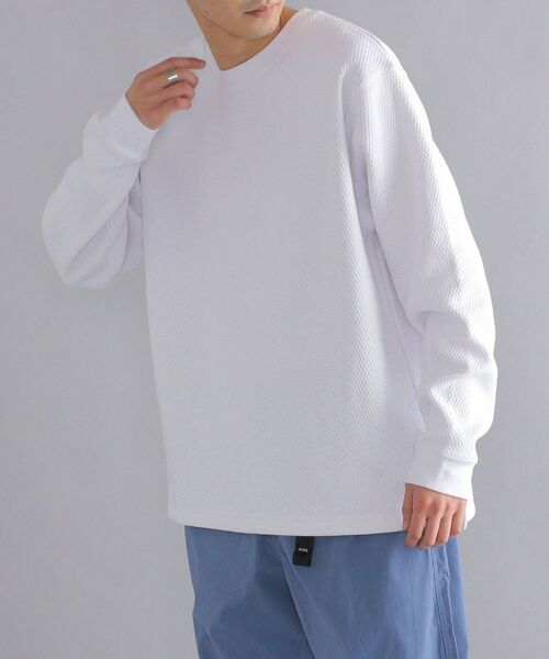 SHIPS（シップス）の「【WEB限定】SHIPS: ヘビーウェイト サーマル カットソー（Tシャツ/カットソー・メンズ・グレー/ライトホワイト/ブラック・MEDIUM/SMALL/LARGE/X-LARGE）」の11枚目の写真