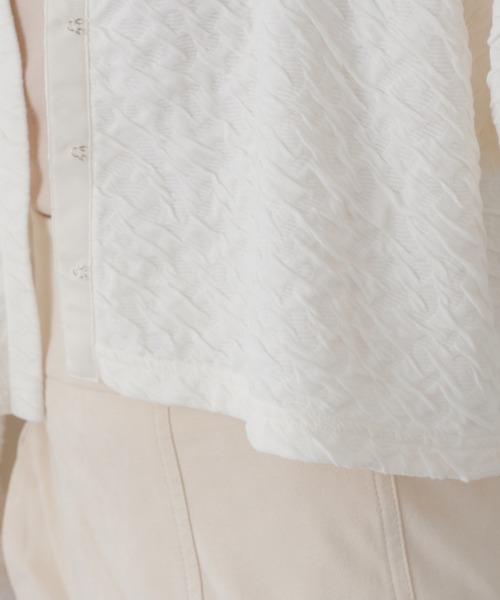 Kastane（カスタネ）の「カットジャガード2WAYカーディガン（カーディガン/ボレロ・レディース・ブラック/ブラウン/アイボリー・FREE）」の10枚目の写真