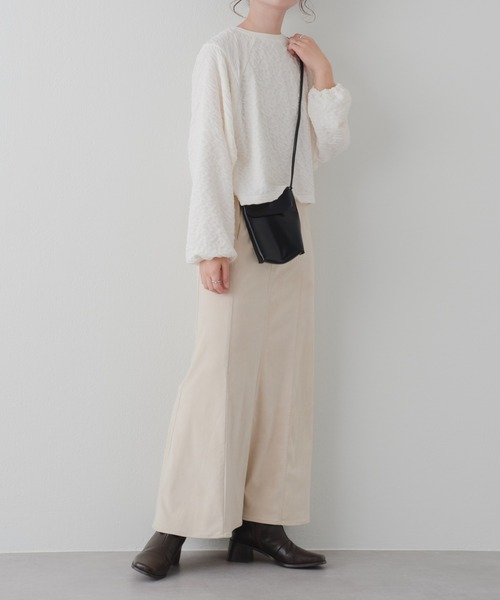 Kastane（カスタネ）の「カットジャガード2WAYカーディガン（カーディガン/ボレロ・レディース・ブラック/ブラウン/アイボリー・FREE）」の13枚目の写真