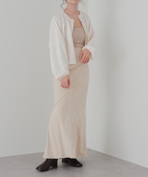 Kastane（カスタネ）の「カットジャガード2WAYカーディガン（カーディガン/ボレロ・レディース・ブラック/ブラウン/アイボリー・FREE）」の17枚目の写真