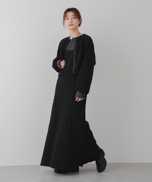 Kastane（カスタネ）の「カットジャガード2WAYカーディガン（カーディガン/ボレロ・レディース・ブラック/ブラウン/アイボリー・FREE）」の22枚目の写真