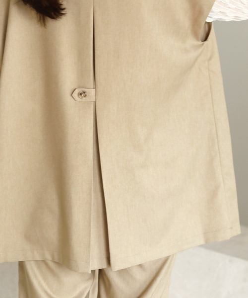 Bab(バブ)の「【セットアップ対応】ノーカラーベスト(ベスト・レディース・ブラウン/ライトグリーン/ベージュ・M)」の20枚目の写真