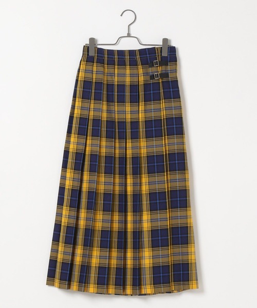 niko and...（ニコアンド）の「[MODE NORM CORE]キルト風チェックプリーツスカート（スカート・レディース・ベージュ/グリーン/イエロー・MEDIUM/LARGE）」の3枚目の写真