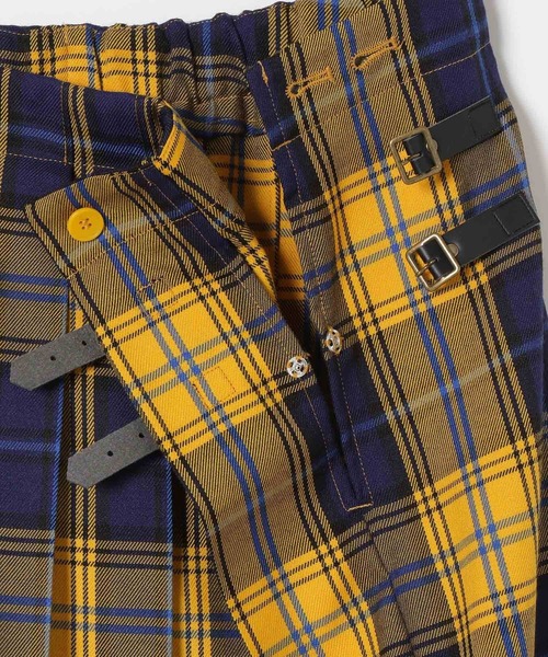 niko and...（ニコアンド）の「[MODE NORM CORE]キルト風チェックプリーツスカート（スカート・レディース・ベージュ/グリーン/イエロー・MEDIUM/LARGE）」の5枚目の写真