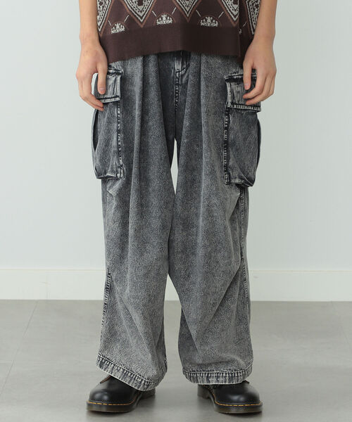 BeAMS DOT(ビームスドット)の「【WEB限定】BeAMS DOT / デニム カーゴパンツ(デニムパンツ・メンズ・ライトブルー/ブラック・SMALL/MEDIUM/LARGE)」の3枚目の写真