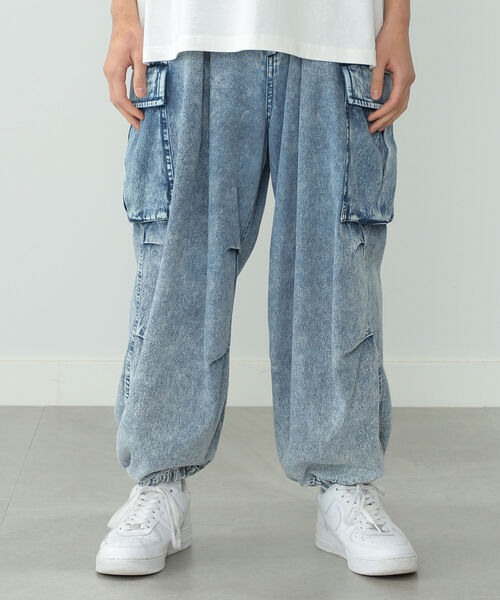 BeAMS DOT(ビームスドット)の「【WEB限定】BeAMS DOT / デニム カーゴパンツ(デニムパンツ・メンズ・ライトブルー/ブラック・SMALL/MEDIUM/LARGE)」の8枚目の写真