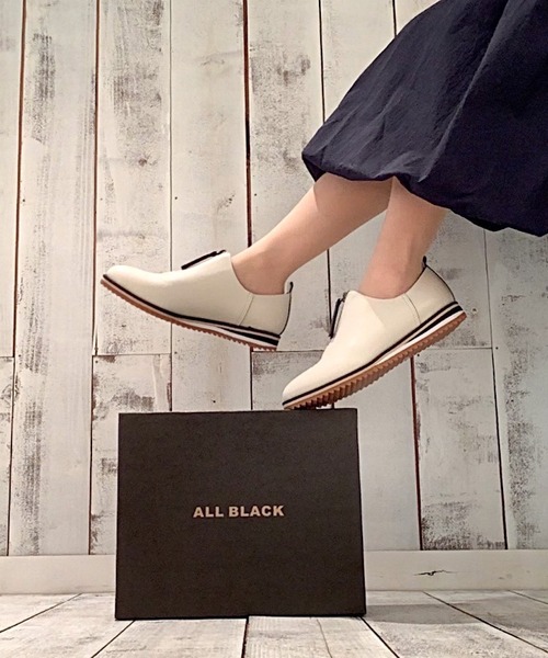 ALL BLACK（オールブラック）の「【本革/2.5cmヒール】センタージップシューズ（ドレスシューズ・レディース・アイボリー/ブラック/ネイビー・37/38/36/39/35）」の14枚目の写真
