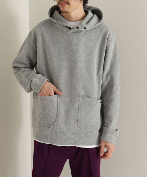 GLOSTER（グロスター）の「【GLOSTER/グロスター】スナップスウェットフーディ（パーカー・メンズ・アイボリー/グレー・MEDIUM/LARGE）」の4枚目の写真