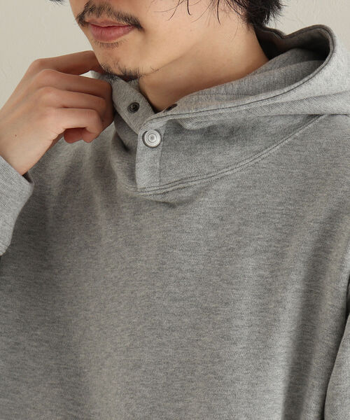 GLOSTER（グロスター）の「【GLOSTER/グロスター】スナップスウェットフーディ（パーカー・メンズ・アイボリー/グレー・MEDIUM/LARGE）」の13枚目の写真