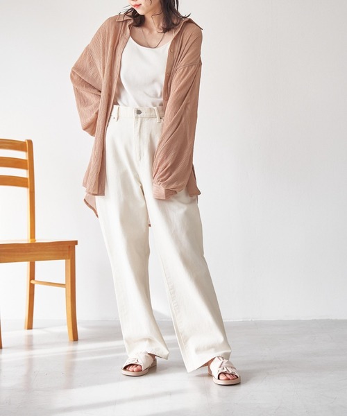 WEGO(ウィゴー)の「WEGO/【WEB限定】楊柳シアールーズシャツ(シャツ/ブラウス・レディース・ホワイト/グレー/ベージュ・FREE)」の15枚目の写真