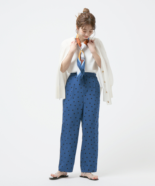 ドットパンツ 水玉　itimi shury フラワードットパンツ | ファッション通販サイト NUGU
