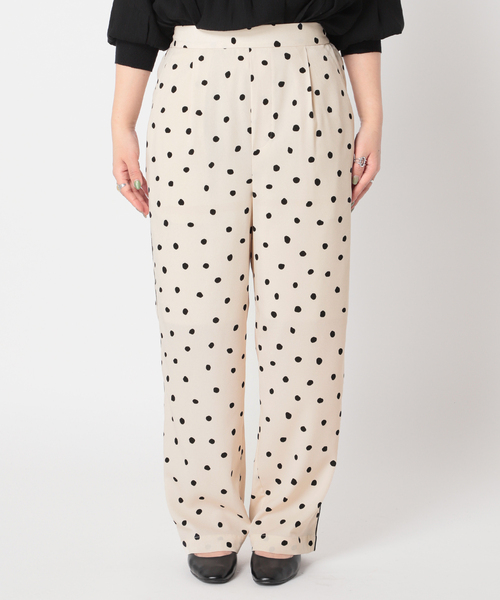 ドットプリントタックパンツ（スラックス）｜Simplicite（サンプリシテ