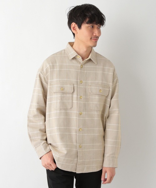 GLOBAL WORK(グローバルワーク)の「ヘビーカルゼCPOシャツ/263063(シャツ/ブラウス・メンズ・グレー/ミント/ライトベージュ・MEDIUM/LARGE)」の1枚目の写真
