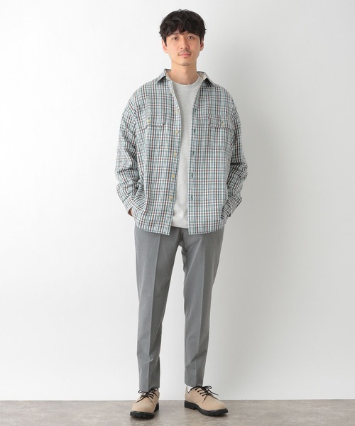 GLOBAL WORK(グローバルワーク)の「ヘビーカルゼCPOシャツ/263063(シャツ/ブラウス・メンズ・グレー/ミント/ライトベージュ・MEDIUM/LARGE)」の5枚目の写真