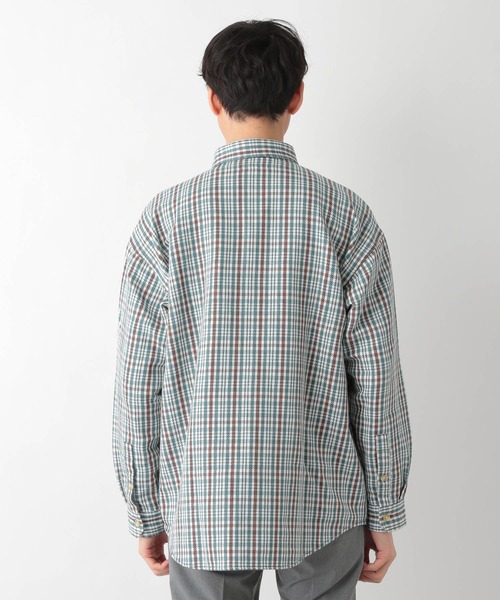 GLOBAL WORK(グローバルワーク)の「ヘビーカルゼCPOシャツ/263063(シャツ/ブラウス・メンズ・グレー/ミント/ライトベージュ・MEDIUM/LARGE)」の15枚目の写真