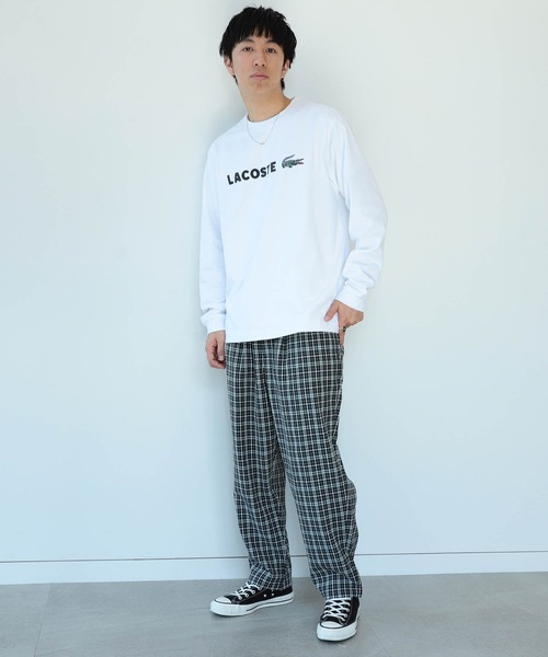 BEAMS（ビームス）の「BEAMS / 2プリーツ チェック イージフィットパンツ（その他パンツ・メンズ・グリーン/ネイビー/グレー・L/XL/S/M）」の16枚目の写真