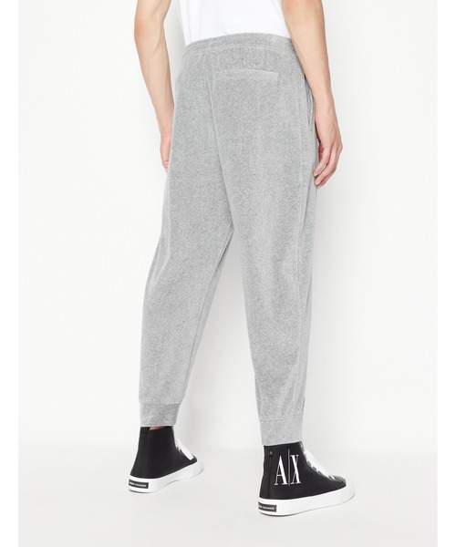 ARMANI EXCHANGE（アルマーニエクスチェンジ）の「【A|X アルマーニ エクスチェンジ】サークルA|Xロゴ　シェニール　スウェットジョガーパンツ（スウェットパンツ・メンズ・ブラック/ライトグレー系1・SMALL/X-SMALL/MEDIUM/LARGE/X-LARGE）」の9枚目の写真