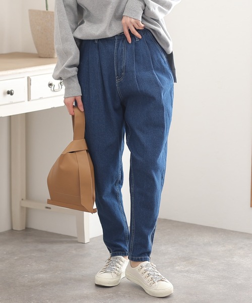 エッジテーパードデニムパンツ（デニムパンツ）｜ElegChic（エレグシック）