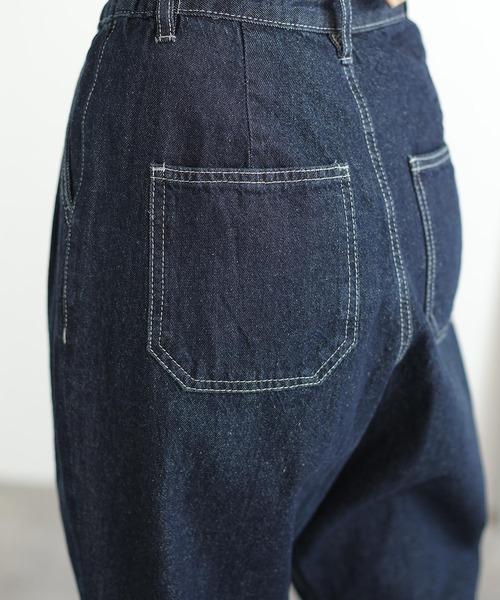 ElegChic（エレグシック）の「エッジテーパードデニムパンツ（デニムパンツ・レディース・ワンウォッシュ/ブルー・3L/4L/L/XL/M）」の16枚目の写真