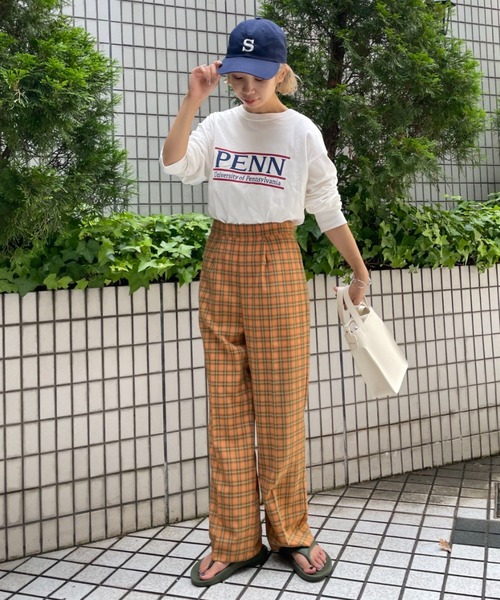 CIAOPANIC（チャオパニック）の「PENN ロングスリーブTシャツ（Tシャツ/カットソー・レディース・ライトグレー/ネイビー/オフホワイト・FREE）」の18枚目の写真