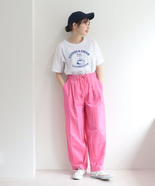 fredy repit（フレディレピ）の「COFFEE プリントTシャツ（Tシャツ/カットソー・レディース・オフホワイト/ライトグリーン/サックスブルー・38）」の4枚目の写真