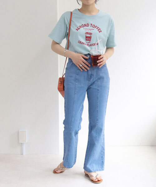 fredy repit（フレディレピ）の「COFFEE プリントTシャツ（Tシャツ/カットソー・レディース・オフホワイト/ライトグリーン/サックスブルー・38）」の12枚目の写真