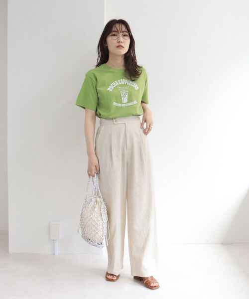 fredy repit（フレディレピ）の「COFFEE プリントTシャツ（Tシャツ/カットソー・レディース・オフホワイト/ライトグリーン/サックスブルー・38）」の16枚目の写真