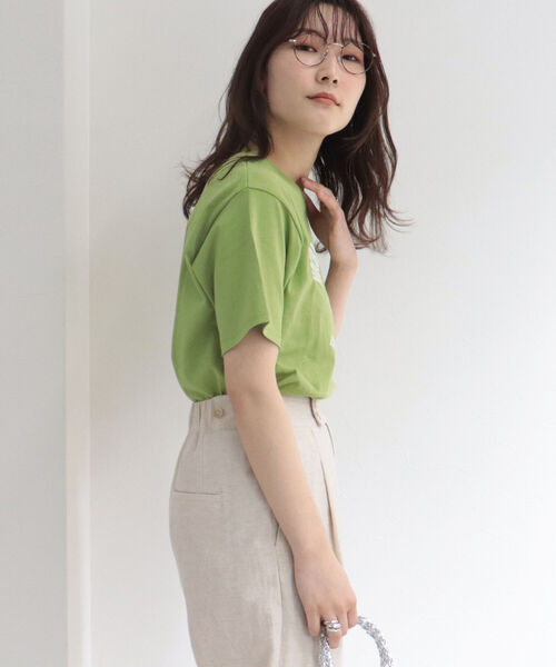 fredy repit（フレディレピ）の「COFFEE プリントTシャツ（Tシャツ/カットソー・レディース・オフホワイト/ライトグリーン/サックスブルー・38）」の19枚目の写真