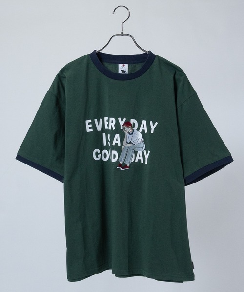 Red Cap Girl(レッドキャプガール)の「【a-r】〔Red Cap Girl/レッドキャップガール〕天竺 RCGリンガーTシャツ ボックスシルエット(Tシャツ/カットソー・メンズ・ダークグリーン/ホワイト/ブルー/ホワイト系その他/グリーン/アッシュグレー/チャコールグレー/ブルー系1/ホワイト系1/ブラック系1/グレー系1/ホワイト系2/グレー系2・LARGE/MEDIUM/X-LARGE)」の11枚目の写真