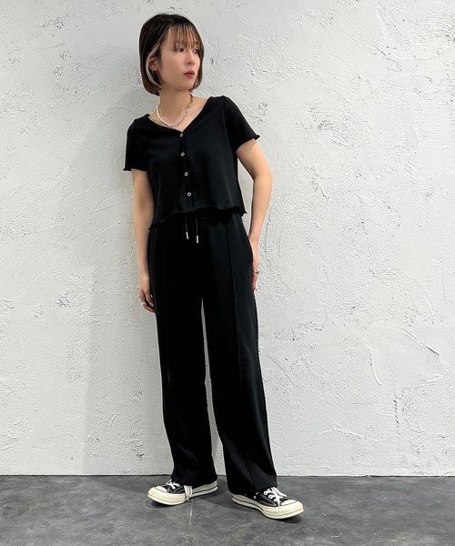 apres jour mignon(アプレジュールミニョン)の「スウェットトップス【SETUP着用可能】【ZOZOTOWN限定アイテム】(カーディガン/ボレロ・レディース・ブラック/ダークグリーン/ナチュラル/ライトイエロー・X-LARGE/フリー)」の11枚目の写真