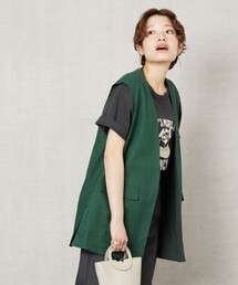 FREAK'S STORE（フリークスストア）の「▽【WEB限定】リネンレーヨンベスト（ノーカラージャケット）」