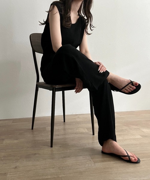 ISOOK(アイスー)の「【ZOZOTOWN限定】Linen loose wide pants / リネンルーズワイドパンツ(その他パンツ・レディース・アイボリー/ブラック・FREE)」の9枚目の写真