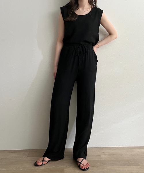 ISOOK(アイスー)の「【ZOZOTOWN限定】Linen loose wide pants / リネンルーズワイドパンツ(その他パンツ・レディース・アイボリー/ブラック・FREE)」の15枚目の写真