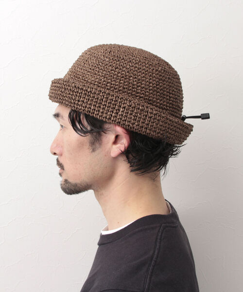 halo commodity(ハロ コモディティー)の「【halo commodity/ハロ コモディティー】Dale Dome Cap 手編みハット(ハット・メンズ・ブラウン/ダークブラウン/ベージュ・FREE)」の2枚目の写真