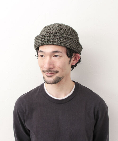 halo commodity(ハロ コモディティー)の「【halo commodity/ハロ コモディティー】Dale Dome Cap 手編みハット(ハット・メンズ・ブラウン/ダークブラウン/ベージュ・FREE)」の4枚目の写真