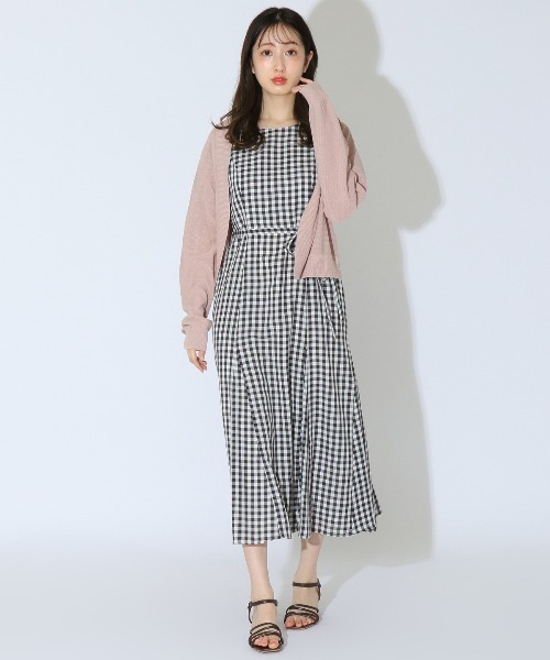 WILLSELECTION（ウィルセレクション）の「バックリボンボレロカーディガン（カーディガン/ボレロ・レディース・ブラック/オフホワイト/ピンク・MEDIUM）」の9枚目の写真