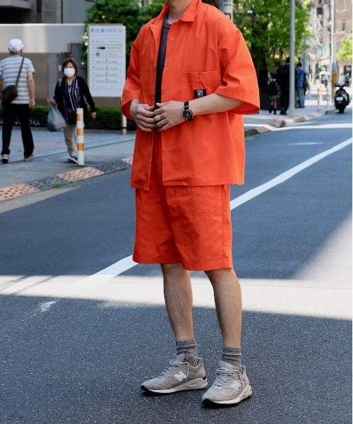 GUNG HO（ガンホー）の「GUNG HO / ガンホー SNAP WORKERS SHIRTS スナップワークシャツ（シャツ/ブラウス・メンズ・チャコールグレー/オレンジ/ネイビー/ブラック/ホワイト/ベージュ・LARGE/MEDIUM）」の18枚目の写真