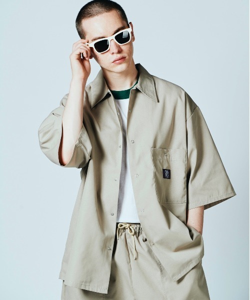 GUNG HO（ガンホー）の「GUNG HO / ガンホー SNAP WORKERS SHIRTS スナップワークシャツ（シャツ/ブラウス・メンズ・チャコールグレー/オレンジ/ネイビー/ブラック/ホワイト/ベージュ・LARGE/MEDIUM）」の10枚目の写真